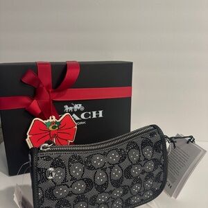 Coach Swinger Bag 20 With Chain In Crystal Signature Jacquard